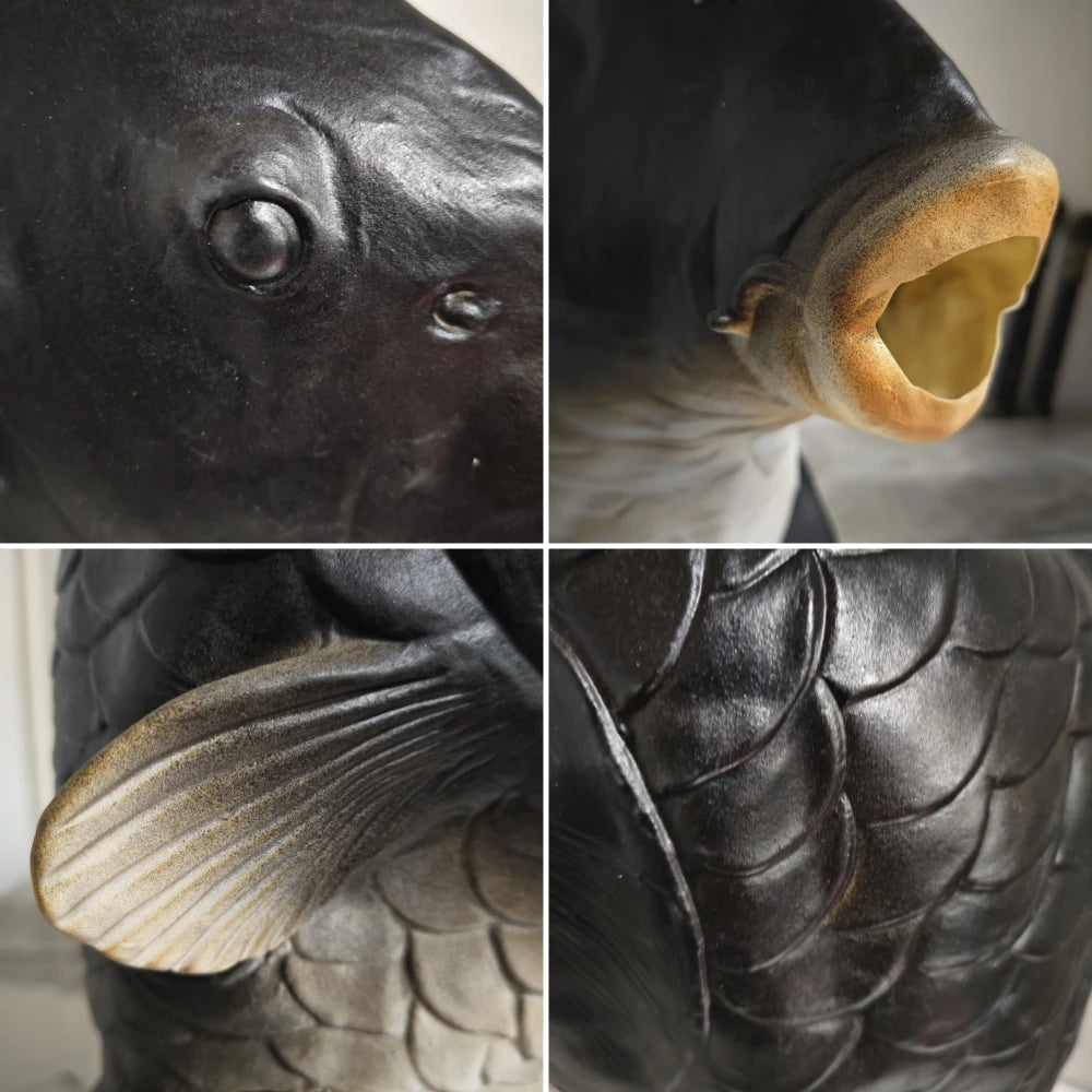 Fish Head Mask Funny Animal Black Carp Mask For Halloween